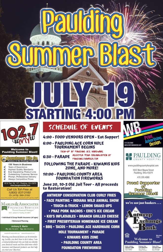 to Paulding Summer Blast!! West Bend News